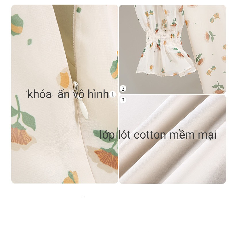 [FREESHIP] Váy Hoa Nhí Cổ Búp Bê Ngọt Ngào mùa thu 2020 chính hãng Nutlet lot trong mềm mại 100% cotton