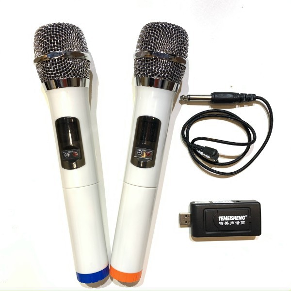 Micro Không Dây Đa Năng Temeisheng W-58 ( 2 micro ) Chuyên Dùng Cho Loa Kéo, Ampli, Mic Hút Ít Hú Hát Karaoke Cực Nhẹ