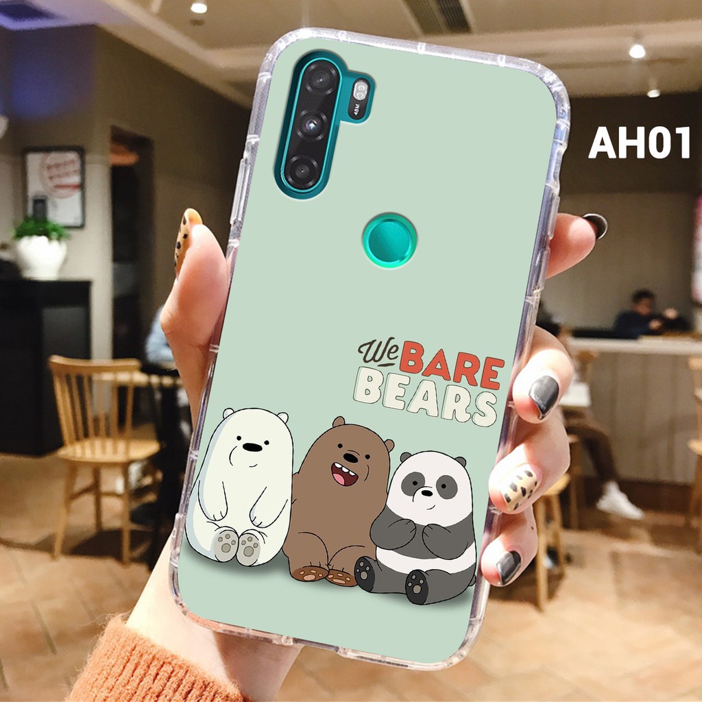 Ốp lưng VSmart Active 3 dẻo trong in hình Gấu We Bare Bears