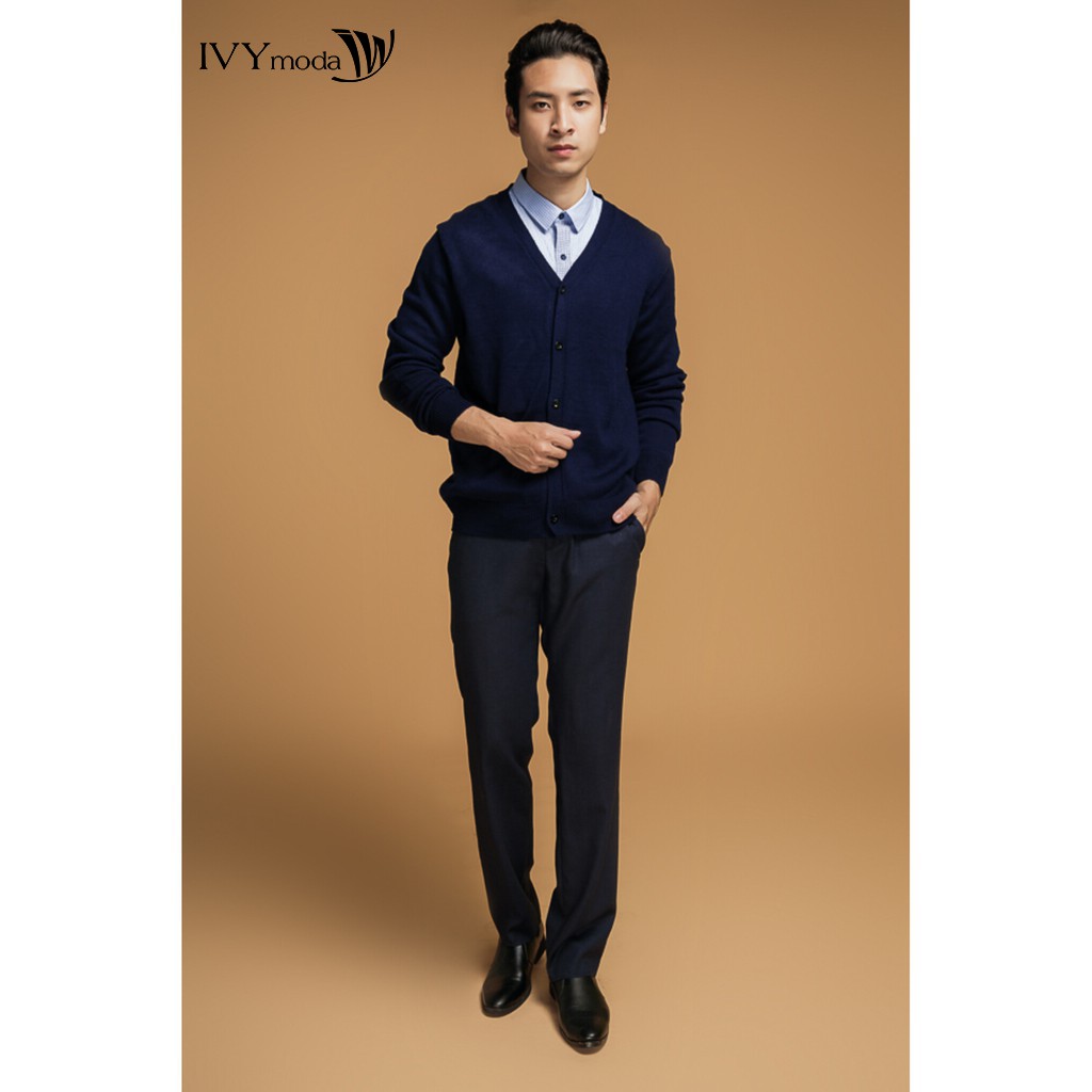 [Mã WABRSALE11 - 10% - ĐH từ 250K]Áo khoác cardigan Nam IVY moda MS 77E1005