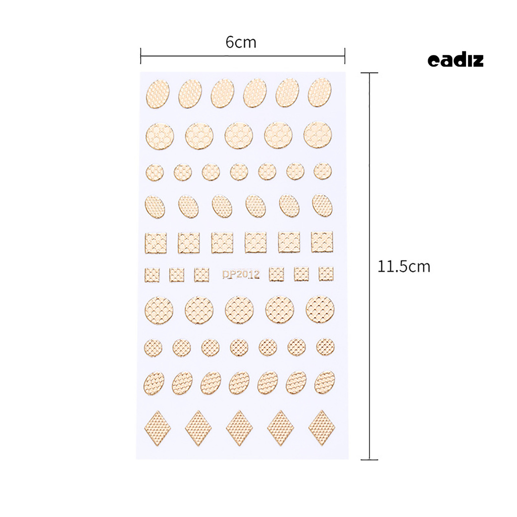 Tấm Sticker Dán Móng Họa Tiết Hình Học Đơn Giản Dành Cho Nữ