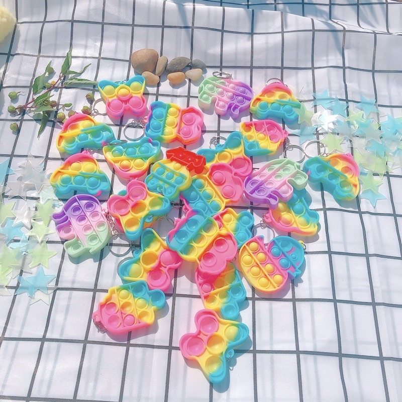 Móc khóa đồ chơi pop it mini xả stress mang theo mọi nơi