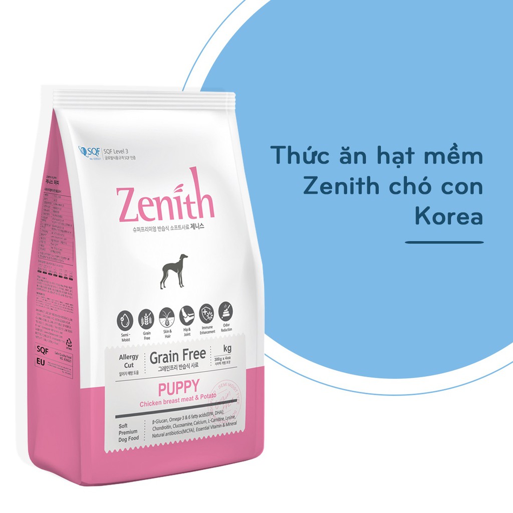 Thức Ăn Khô Cho Chó Con Hạt Mềm Zenith Puppy 1.2kg