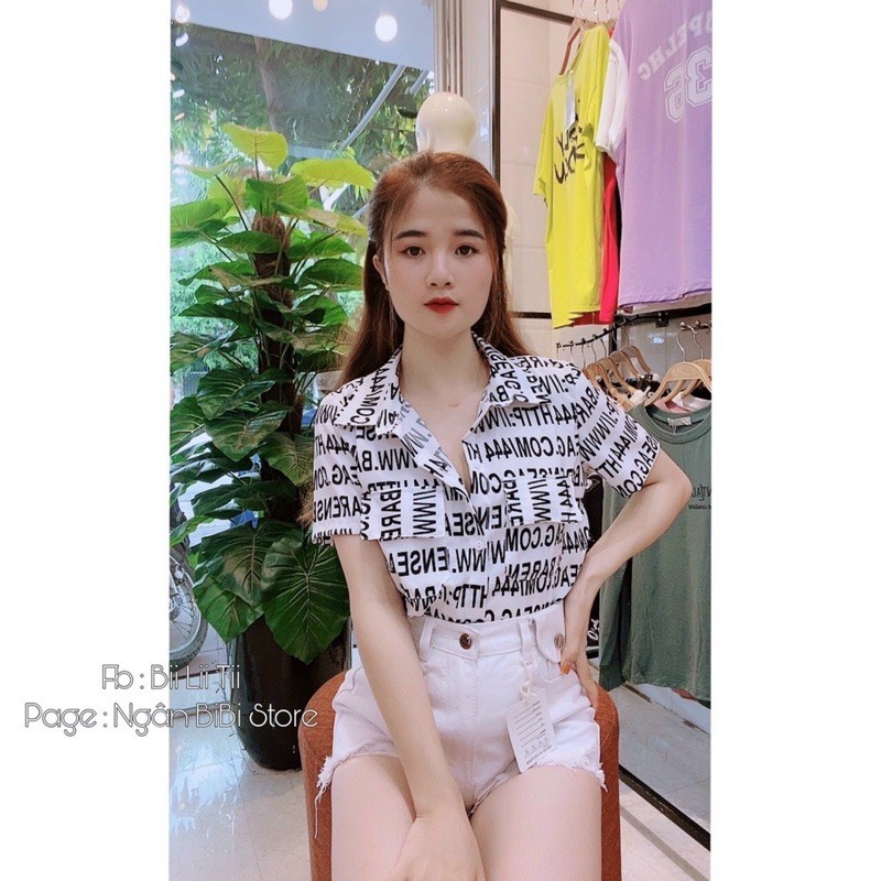 Áo sơ mi chữ túi hộp cộc tay | BigBuy360 - bigbuy360.vn