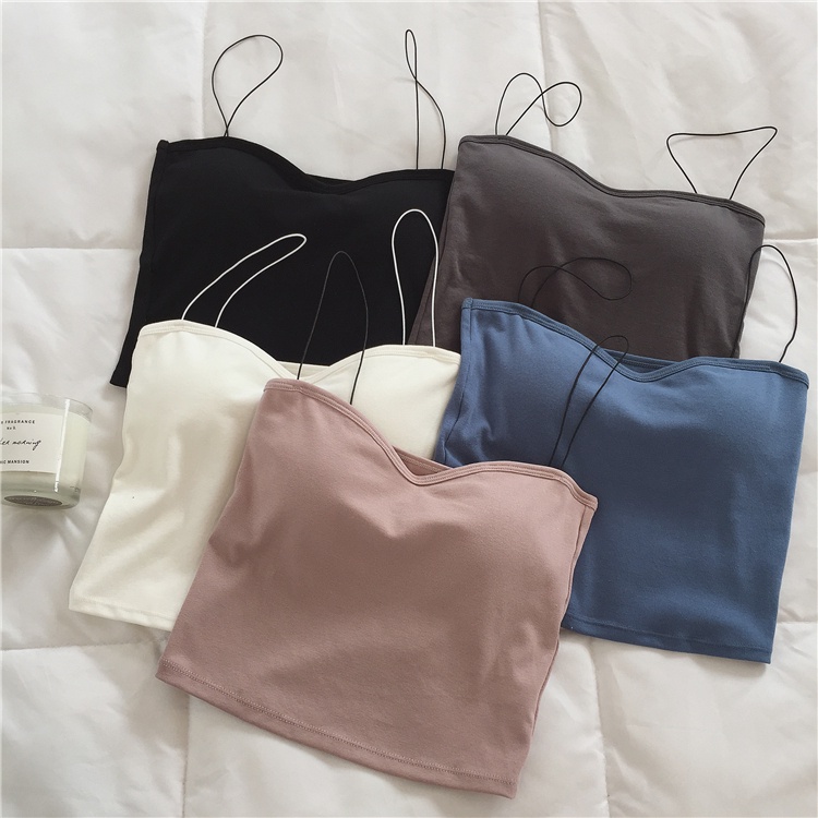 Áo lót nữ, Áo Ngực Bra Cotton Dây Mảnh Dáng Lửng - Bra 2055