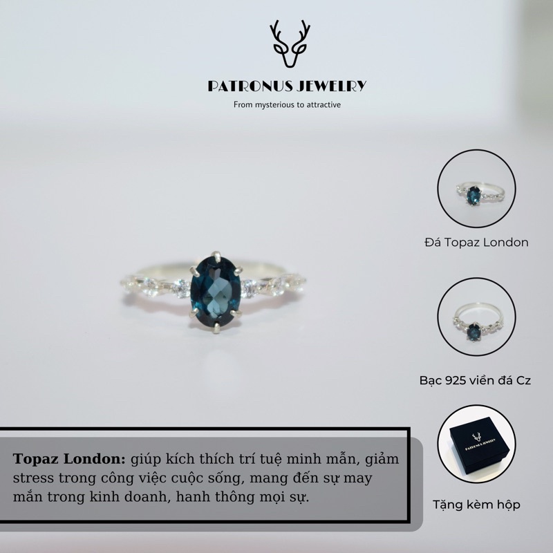 Nhẫn Topaz London Princess NTLP22A Patronus