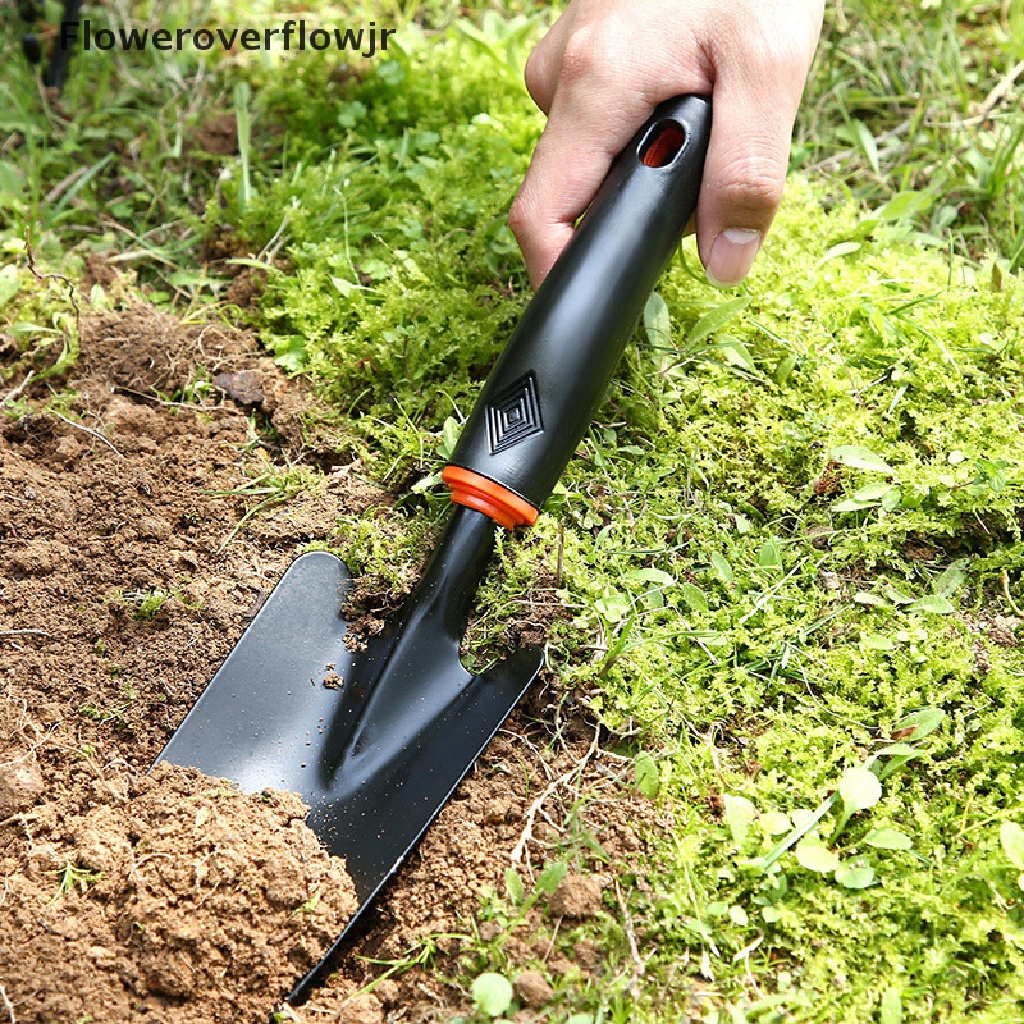 Xẻng đào đất trồng cây cảnh lưỡi hẹp cán cao su 6x32cm