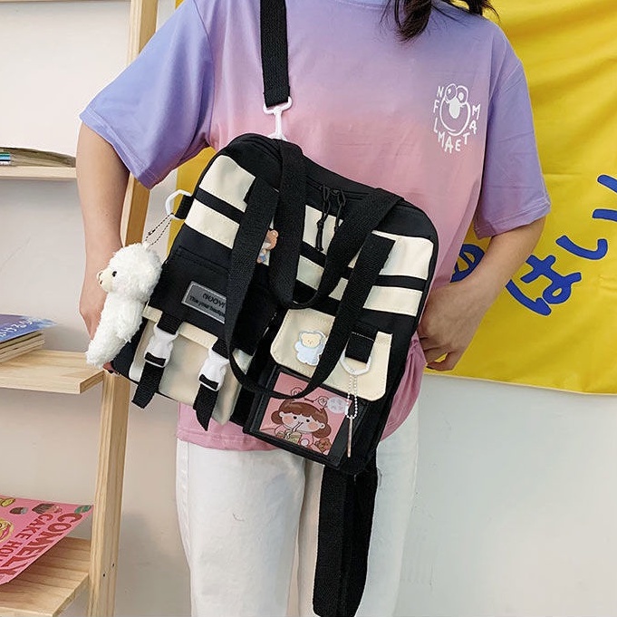 Túi Xách Đeo Chéo Một Bên Vai Sức Chứa Lớn Nhỏ Gọn Tươi Mới Cho Nữ @ -