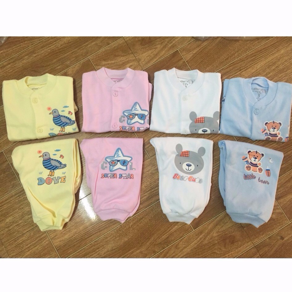 Bộ cater cài giữa dày cho bé từ 0-12 tháng