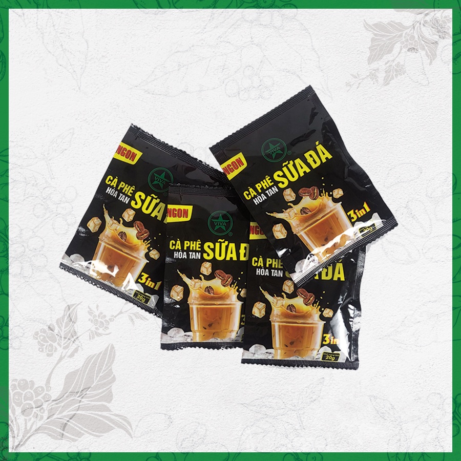 Sài gòn cà phê sữa đá hoà tan hộp 10 gói, 3 trong 1 hiệu Viva Star Coffee - Cafe Ngon khó cưỡng