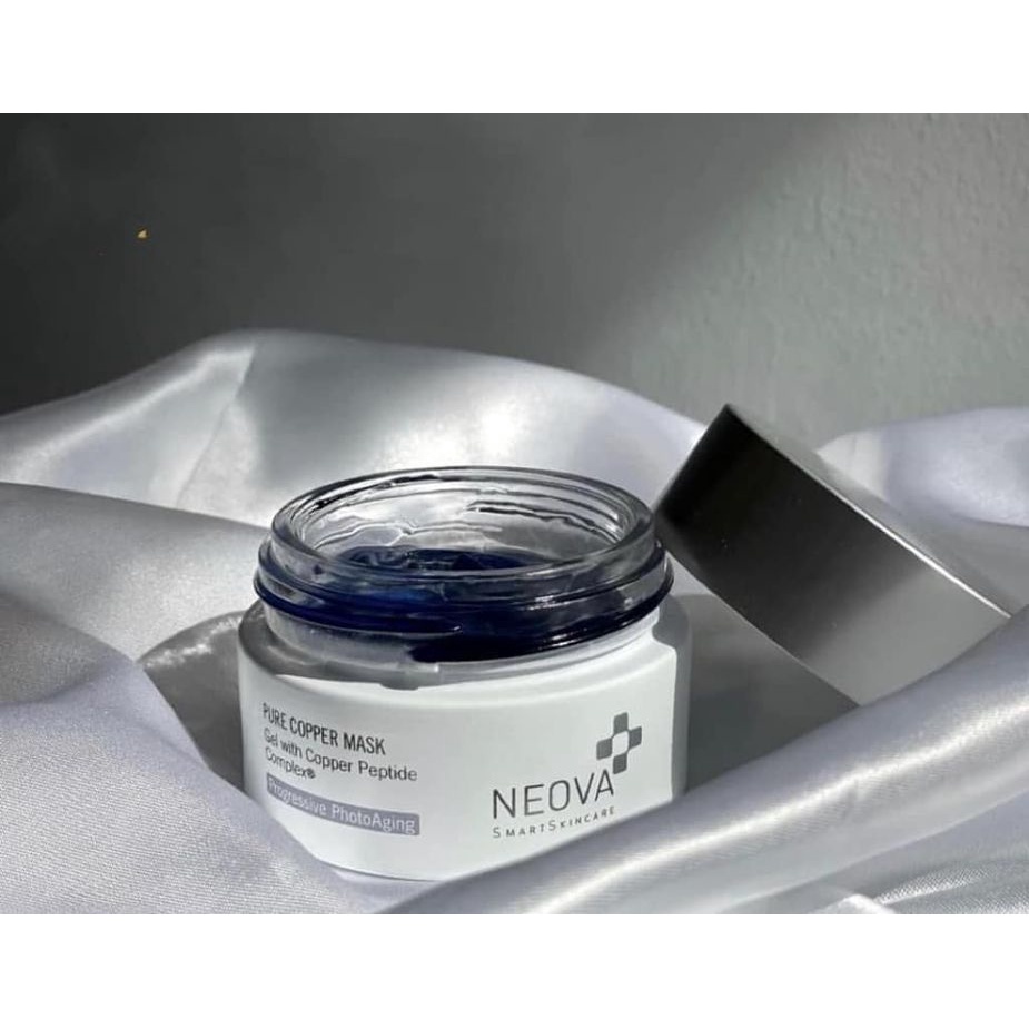 Mặt Nạ Chứa Đồng Nguyên Chất Tri-Peptide Giúp Làm Dịu, Giảm Khô, Cấp Ẩm Sâu Cho Da Neova Pure Copper Mask 50ml