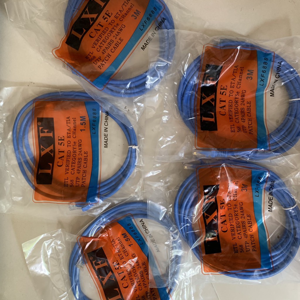 Cable Lan 💎𝓕𝓡𝓔𝓔𝓢𝓗𝓘𝓟💎Cáp mạng Lan UTP Cat 5E Bấm Sẵn 3M 5M 10M 15M 20M 25M 35M 45M 50M  SPTECH COMPUTER