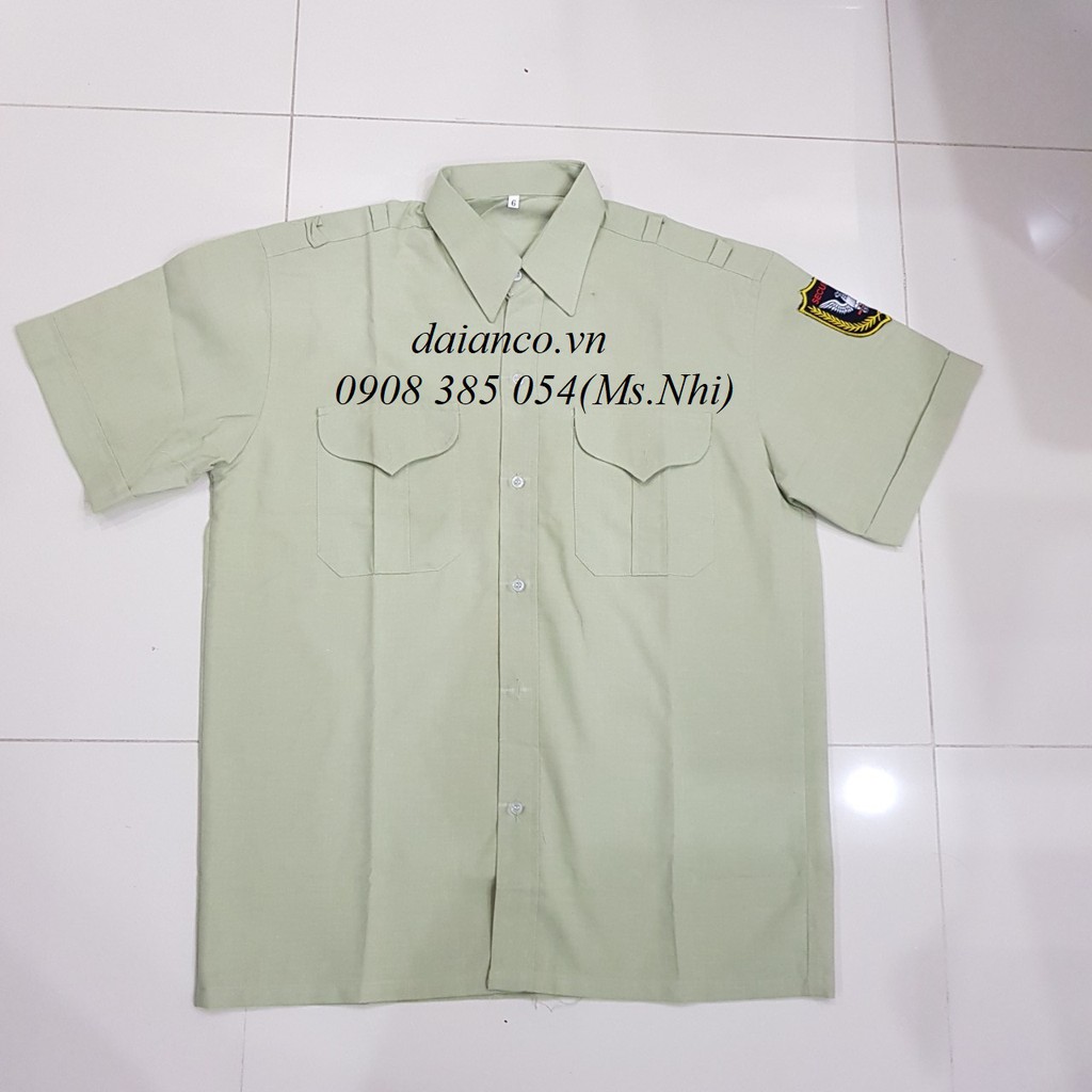 ÁO LẺ BẢO VỆ VẢI FO THOÁNG MÁT, HÚT MỒ HÔI- MÀU XANH VỎ ĐẬU- HÌNH THẬT, CÓ SẴN