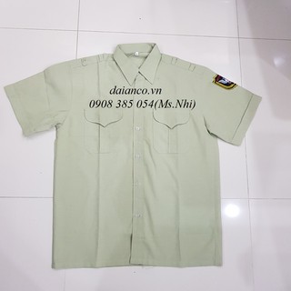 Áo bảo vệ màu xanh vỏ đậu chất liệu Kate For siêu thấm hút mồ hôi- Hình thật