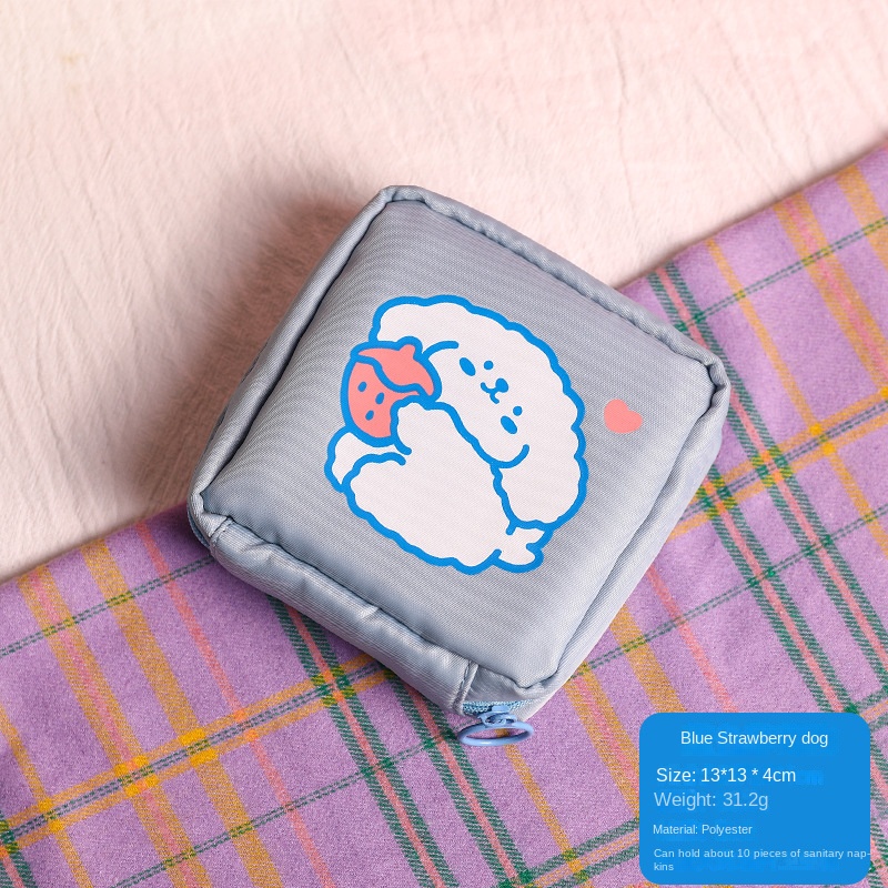 Túi Đựng Băng Vệ Sinh Mini Họa Tiết Hoạt Hình Dễ Thương Cho Bé Gái