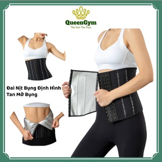 💐 Đai Nịt Bụng Siêu Đốt Mỡ Cao Cấp QueenGym 💐 Định Hình Tạo Dáng Thon Gọn, Sinh Nhiệt Đổ Nhiều Mồ Hôi, Tập Gym Yoga