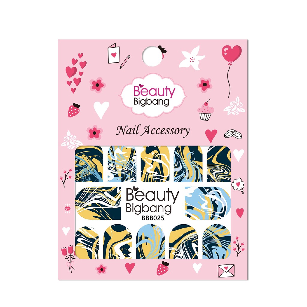 [Hàng mới về] Tấm sticker dán trang trí móng tay nghệ thuật BEAUTYBIGBANG