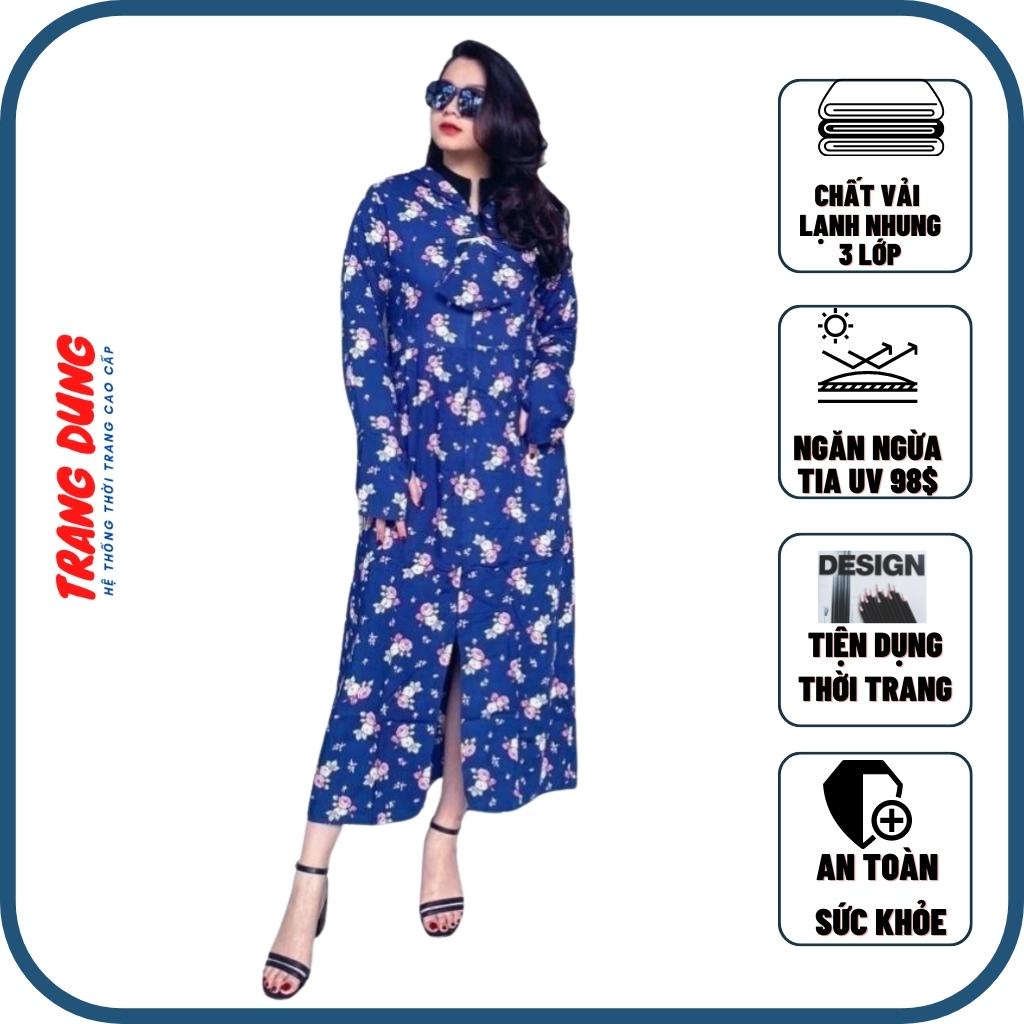 Áo Chống Nắng Nữ Toàn Thân 3 Lớp Vải Lanh Nhung Siêu Thoáng Mát Chống Tia UV
