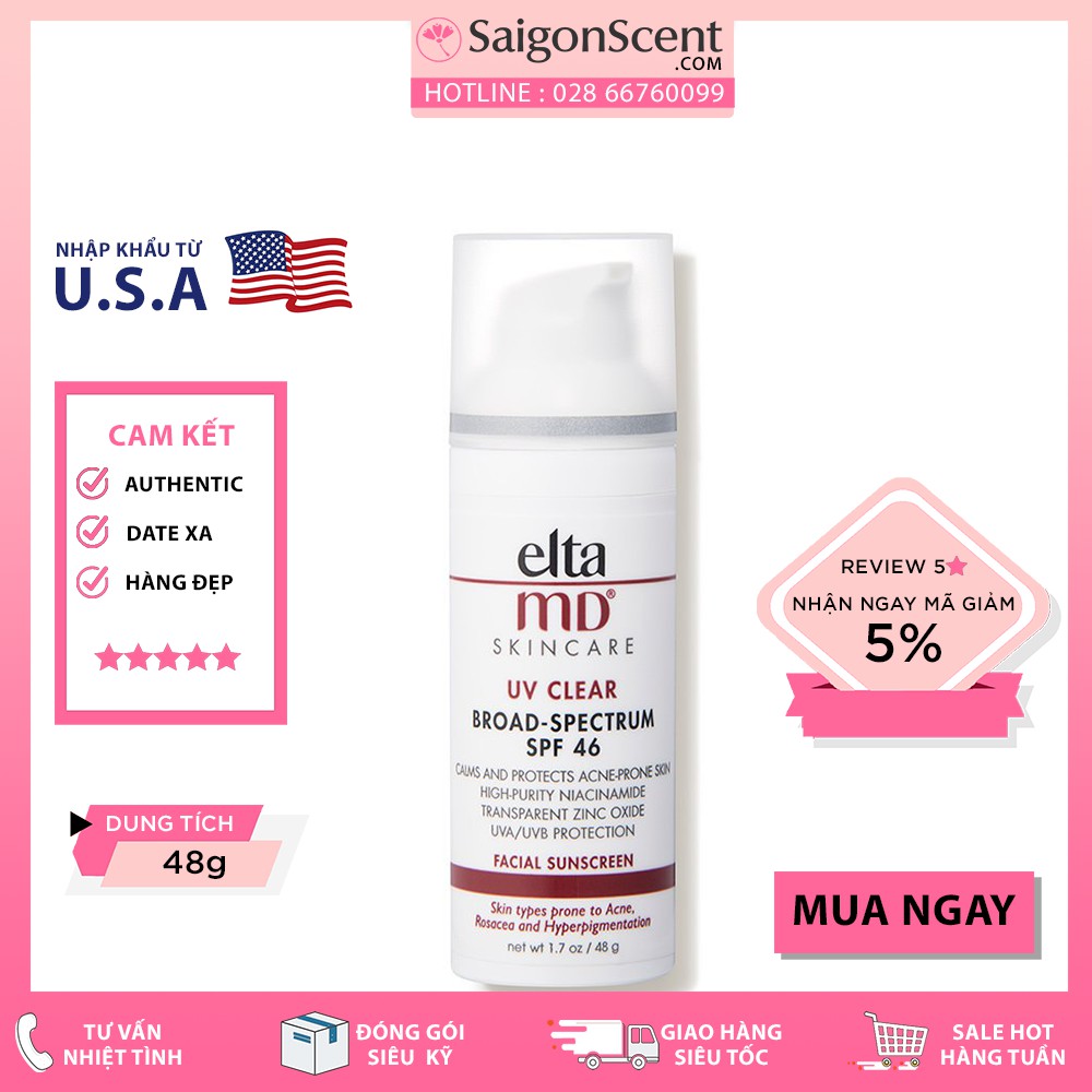 Kem chống nắng Elta MD UV Clear Broad Spectrum SPF 46 (48 g)