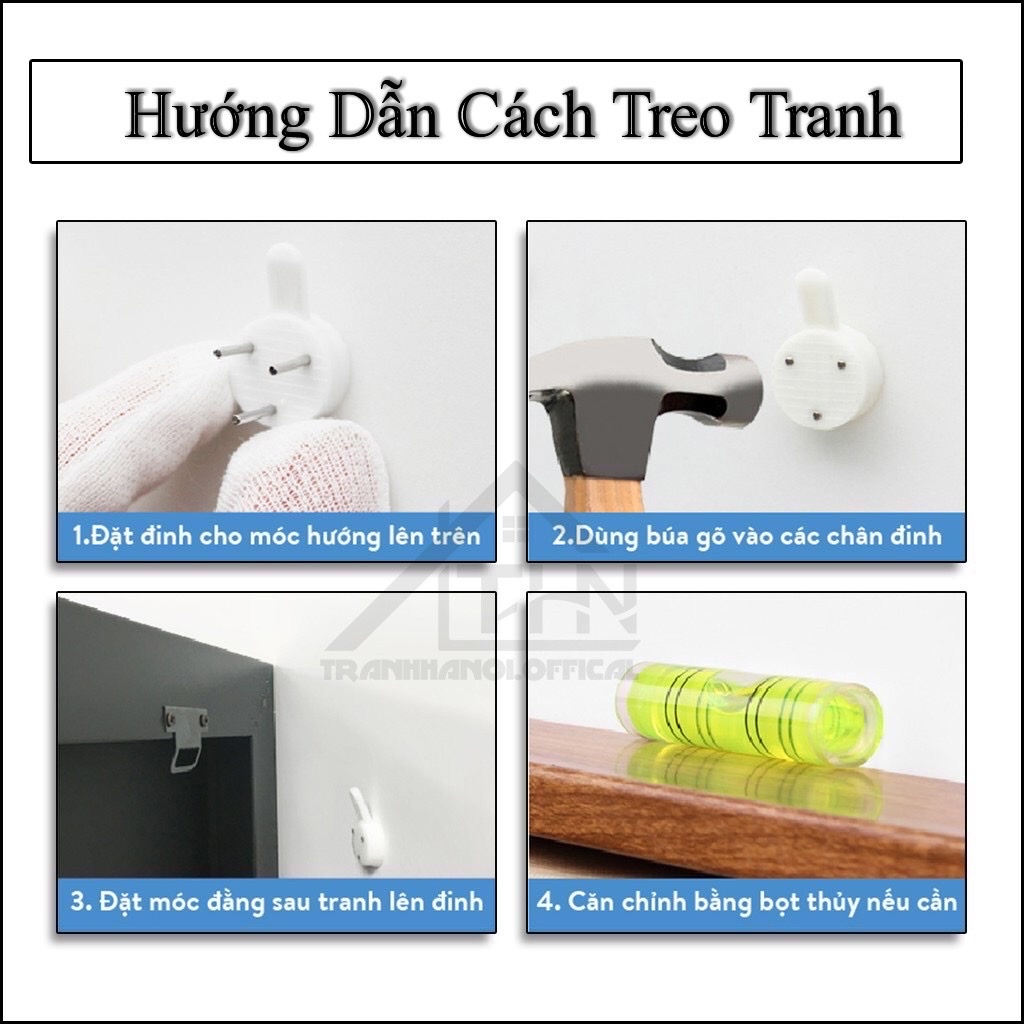 Tranh Treo Tường Trang Trí Phòng Khách Chiêu Tài Lộc /Cá Koi Và Cửu Ngư Quần Hội Chim Công Sang Trọng Kèm đinh Gắn Tường