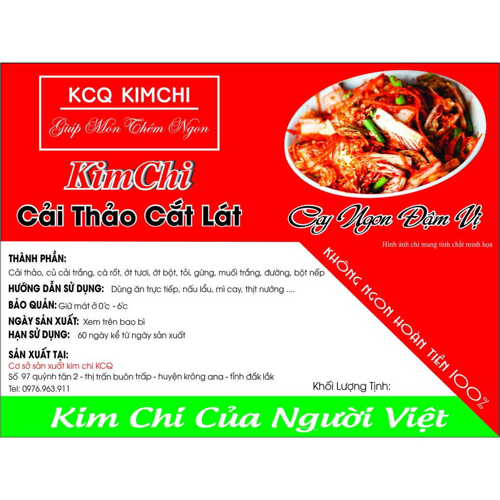 KCQ Kim Chi Cải Thảo 1kg