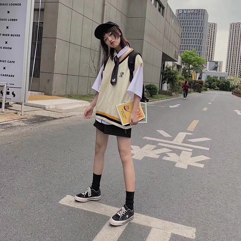 Áo len gile nữ thời trang