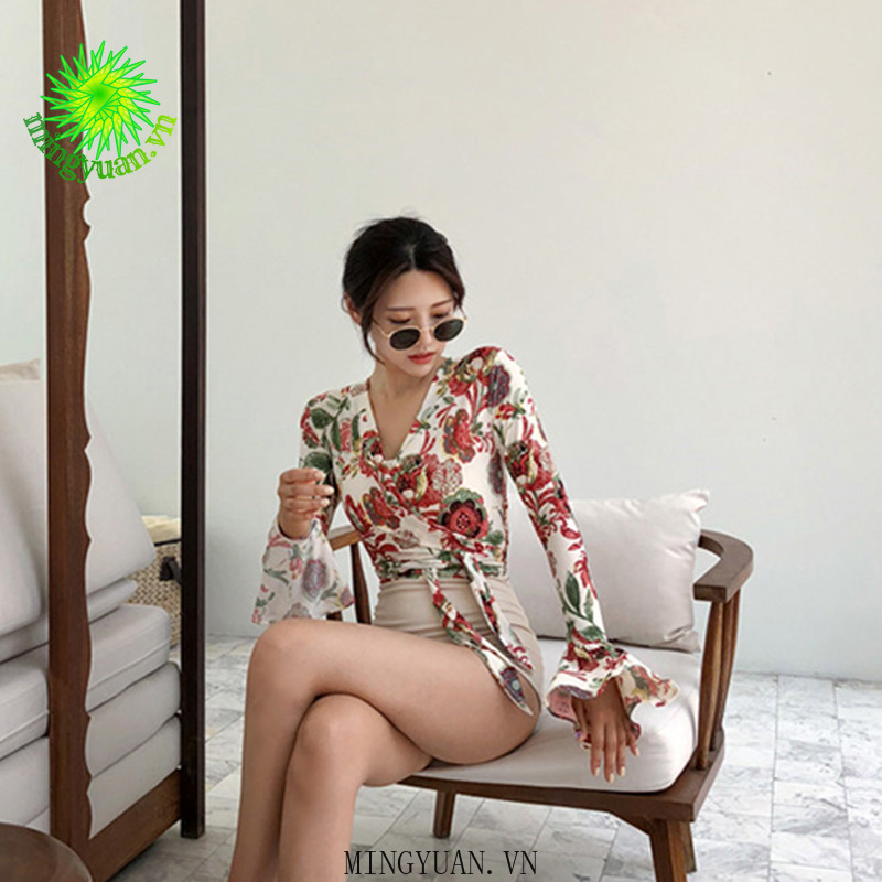 Bộ Đồ Bơi Một Mảnh Tay Dài Kiểu Hàn Quốc Thời Trang Cho Nữ 2020 | BigBuy360 - bigbuy360.vn