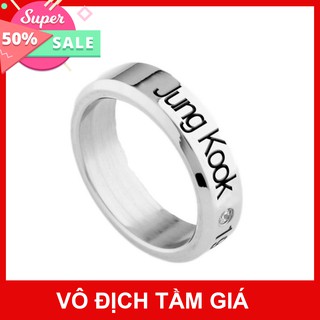 Chuyendokpop (sỉ 20) Nhẫn titan BTS cá tính thiết kế độc đáo phong cách cá tính Hàn Quốc CẢM ƠN ĐÃ TIN TƯỞNG ỦNG HỘ