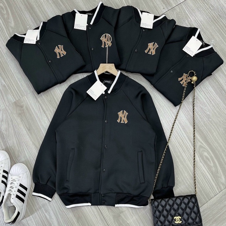 Áo khoác bomber unisex,  Áo bomber bóng chày NY thêu chất nỉ dày dặn, mặc đi học, đi chơi | BigBuy360 - bigbuy360.vn