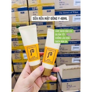 Tuýp sữa rửa mặt whoo đông y 40ml