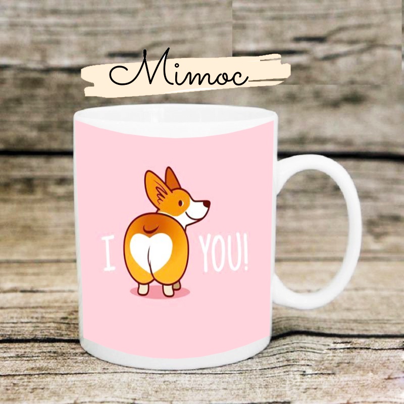 Cốc sứ chó Corgi đáng yêu <3