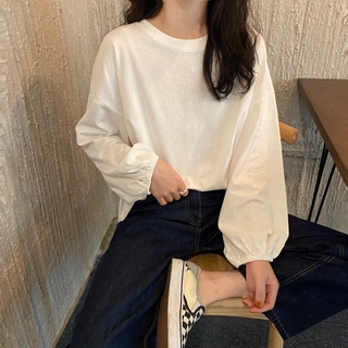 Có Sẵn Áo Phông Form Rộng Áo Pull Dài Tay Áo Kiểu Nữ Đẹp Áo Nữ Phong Cách Hàn Quốc Tay Áo Dài Áo Thun