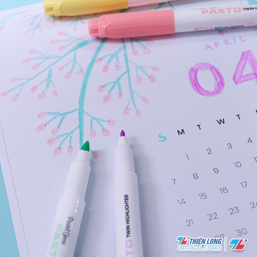 Bút dạ quang màu Pastel Thiên Long Pazto HL-016