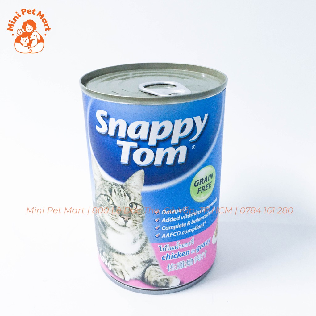 Pate lon cho mèo trưởng thành SNAPPY TOM 400g