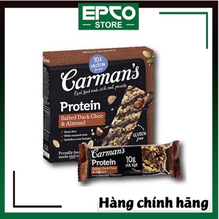Thanh protein Chocolate đen & Hạnh nhân Carmans 200g