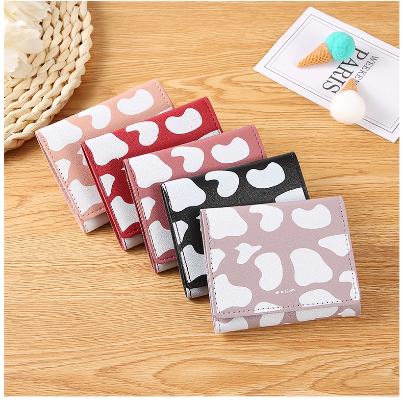 Ví nữ ngắn, ví mini bò sữa cute đẹp cầm tay mini nhỏ gọn bỏ túi nhiều ngăn dễ thương VIT25