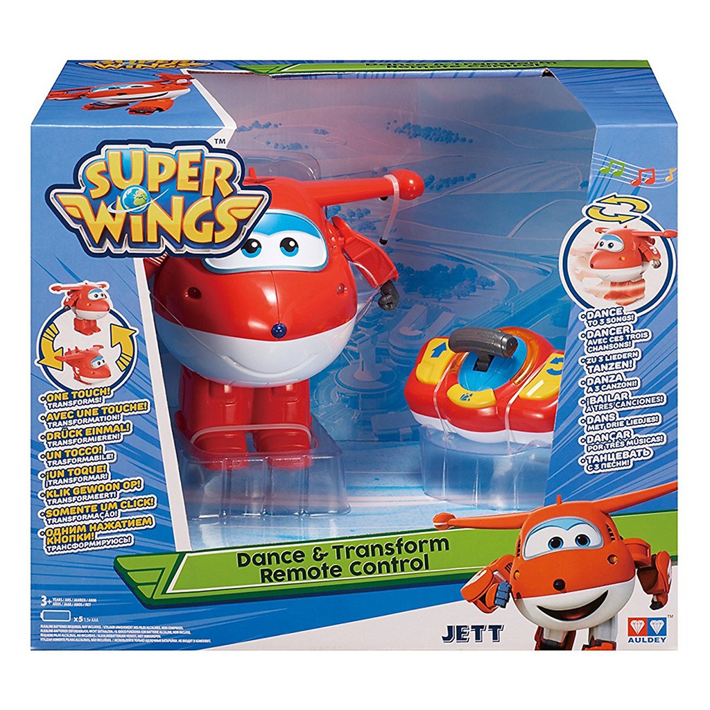 Đồ chơi SUPERWINGS - Đồ chơi điều khiển robot biến hình - Jett Tia Chớp - Mã SP YW710730