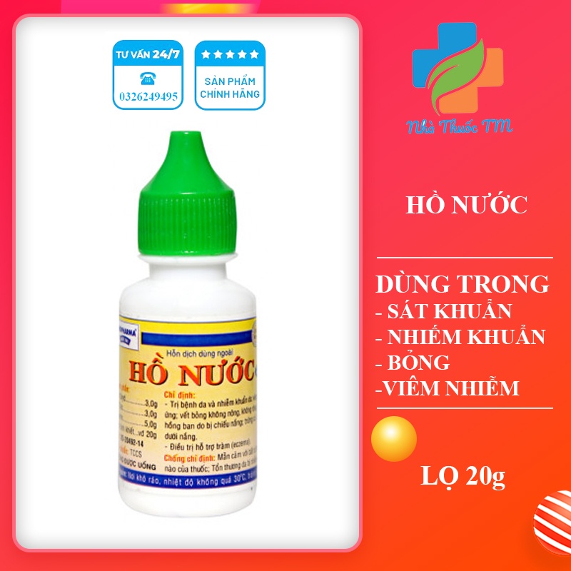 Hồ Nước Cải Thiện Các Vấn Đề Về Da, Dời Leo, Mẫn Ngứa, Dị Ứng Lọ 20g