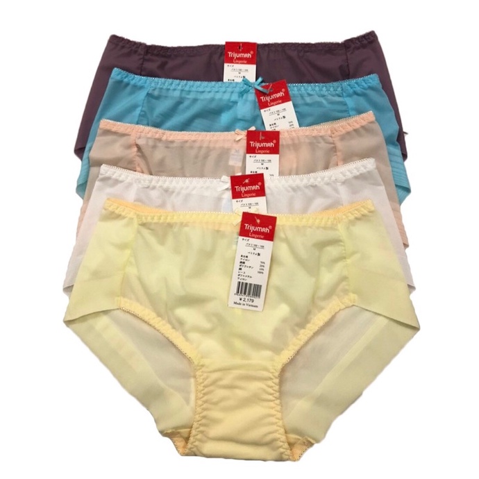 Quần lót nữ voan lụa lưng cao không lằn mông vải mềm thoáng khí | BigBuy360 - bigbuy360.vn