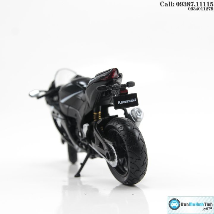 Mô hình xe mô tô Kawasaki Ninja ZX-10R 1:18 Welly Black