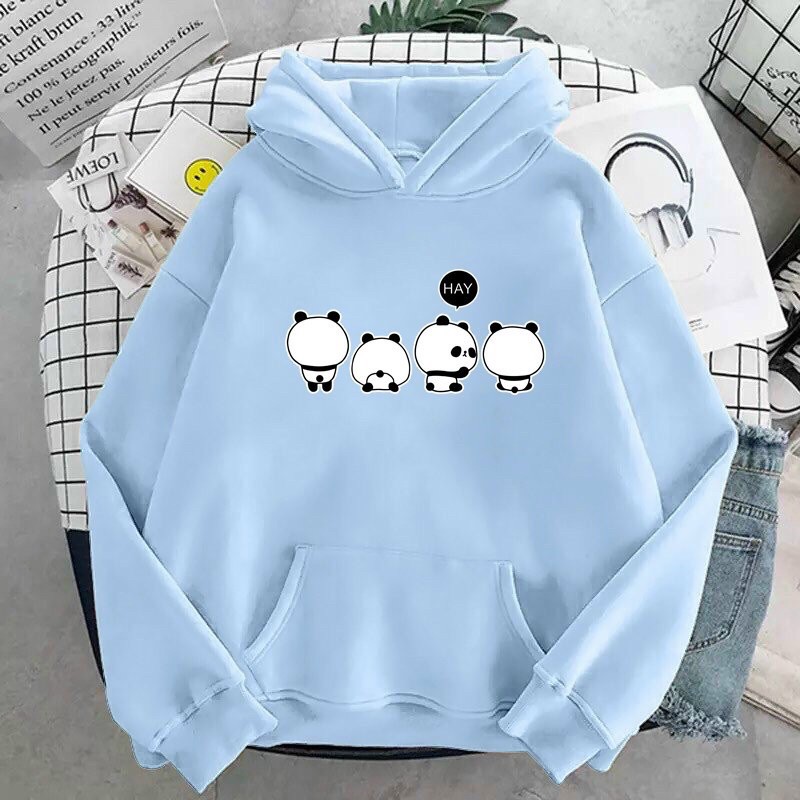 Áo Hoodie 4Pandas style Hàn thiết kế unisex cho cả nam và nữ - 12 màu - 3 size