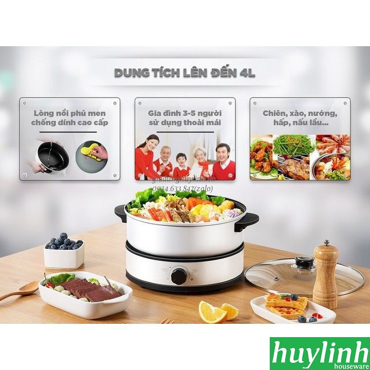 [Mã ELHAMS5 giảm 6% đơn 300K] Nồi hấp lẩu nướng Perfect PF-L06 - 4 lít