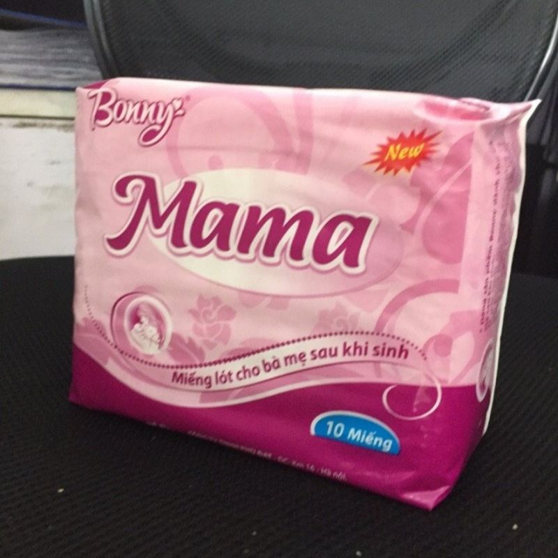 Miếng lót cho bà mẹ sau sinh MA MA Bonny túi 10 miếng tiết kiệm, bỉm mềm mịn thoáng khi cho người dùng