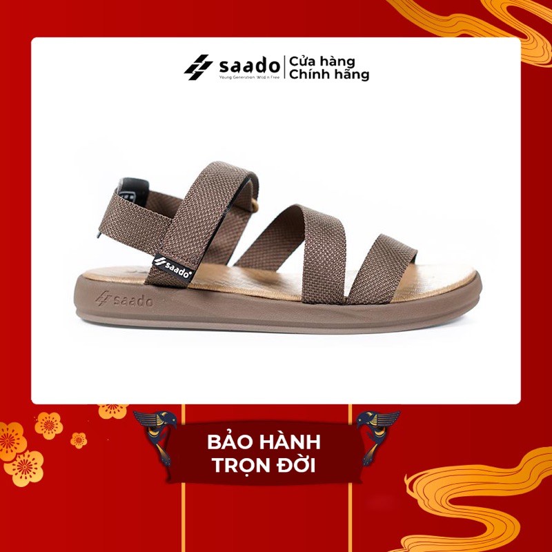 [CHÍNH HÃNG] SANDAL SAADO | QT05 – Anphalibe – Màu Nâu Vàng Nhạt | Giày Sandal Nam Nữ Cao Cấp Thương Hiệu Mỹ Siêu Êm Nhẹ