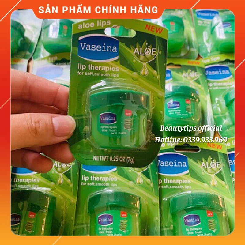 Sáp Dưỡng Môi Nha Đam Vaseina Mềm Môi Căng Mọng 7gr