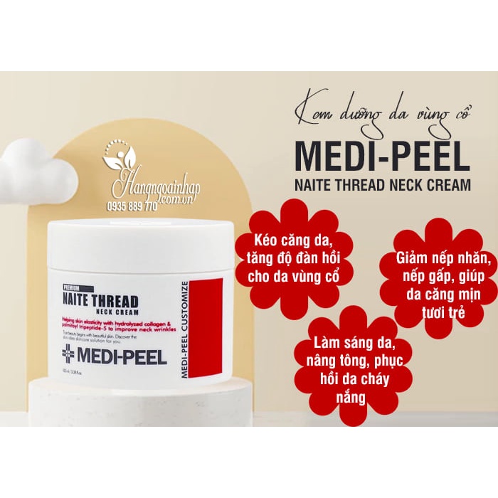 KEM DƯỠNG CHỐNG LÃO HOÁ VÙNG CỔ MEDIPEEL NAITE THREAD NECK CREAM HÀN QUỐC