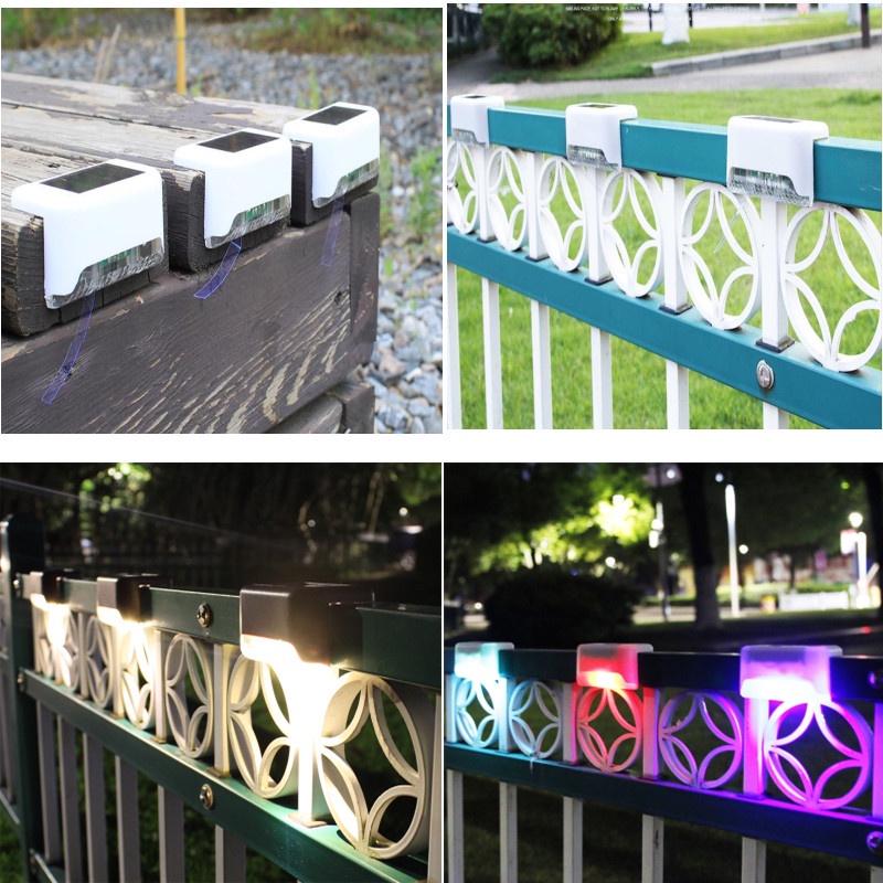 Đèn năng lượng mặt trời LICER không thấm nước LED gắn hàng rào không cần dây điện chất liệu không gỉ