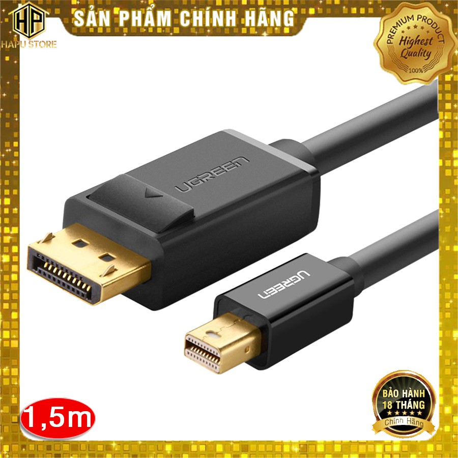 Cáp Mini DisplayPort to Displayport dài 1,5M Ugreen 10477 chính hãng - Hapustore