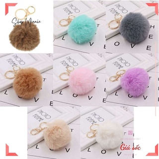 Móc khóa cục bông gắn balo túi xách