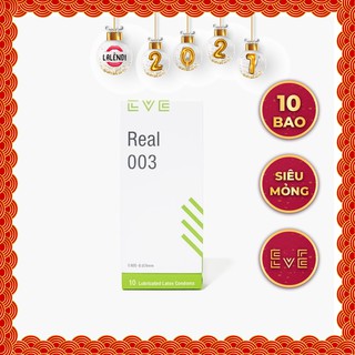 Bao cao su EVE Real 003 siêu mỏng (10 bao/hộp)